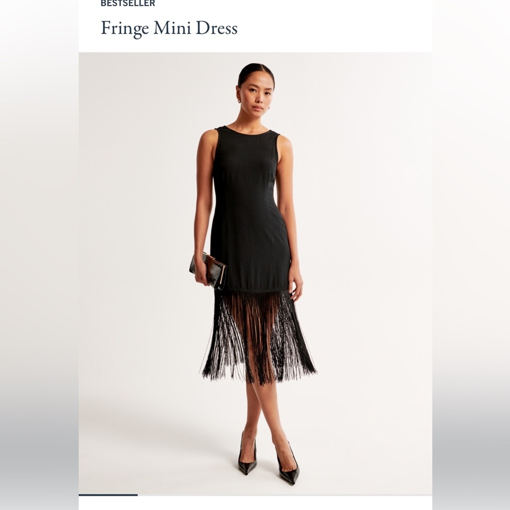 Small petite fringe mini dress